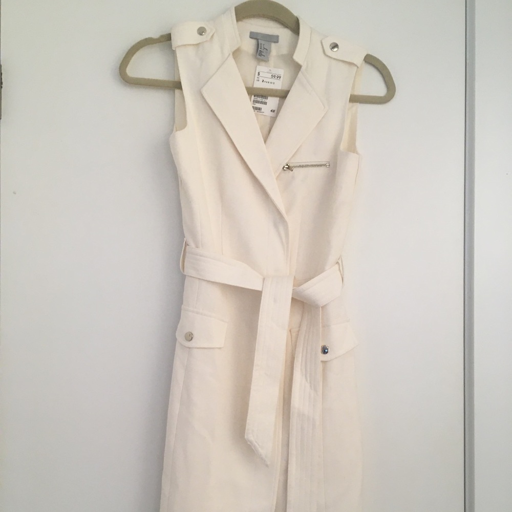 Cream trench dress